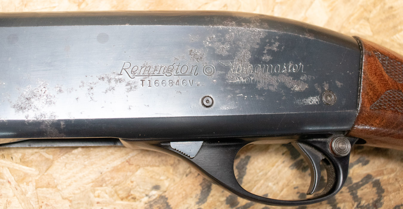 REMINGTON 870 Wingmaster 12 Gauge Police Trade-In Shotgun with 20 Inch Barrel and Rifle Sights
