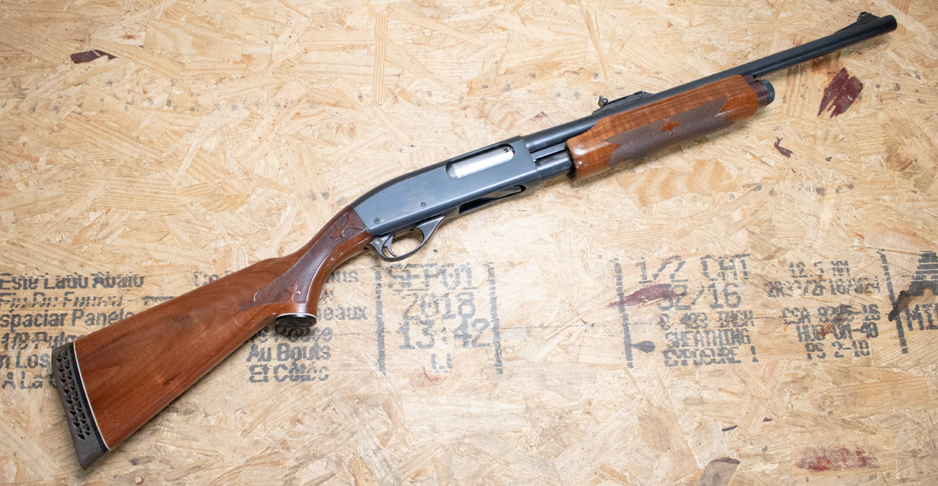REMINGTON 870 Wingmaster 12 Gauge Police Trade-In Shotgun with 20 Inch Barrel and Rifle Sights