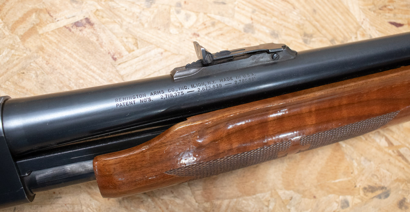 REMINGTON 870 Wingmaster 12 Gauge Police Trade-In Shotgun with 20 Inch Barrel and Rifle Sights