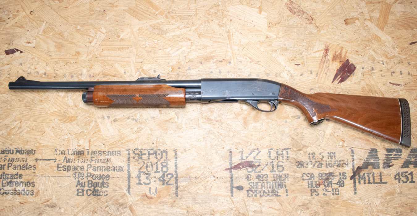 REMINGTON 870 Wingmaster 12 Gauge Police Trade-In Shotgun with 20 Inch Barrel and Rifle Sights