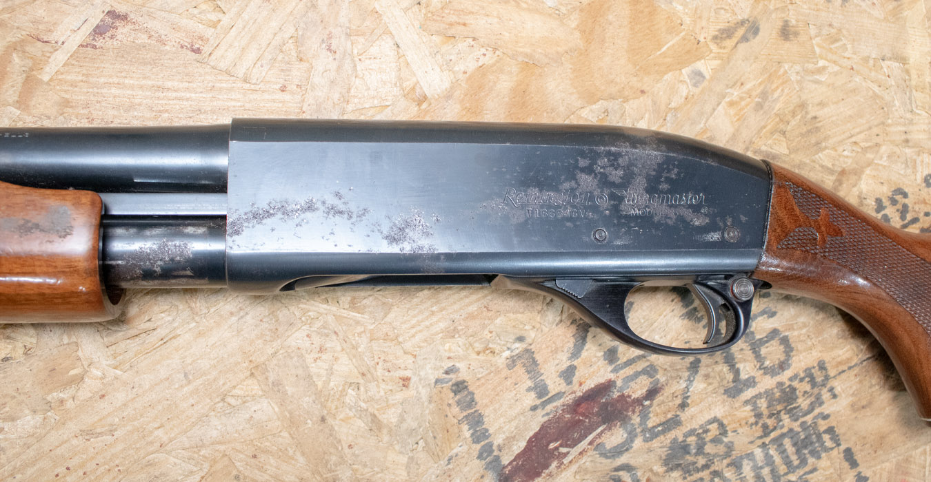 REMINGTON 870 Wingmaster 12 Gauge Police Trade-In Shotgun with 20 Inch Barrel and Rifle Sights