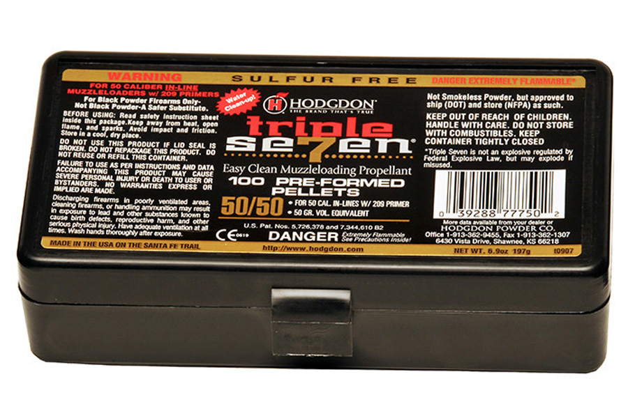 Hodgdon Powder Triple Se7en 50 Cal Muzzleloading Propellant Pellets