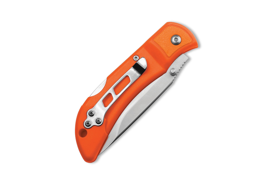 OUTDOOR EDGE TB-25 TrailBlaze Lockback, 2.5 Inch Orange GRN Handle Folding Knife
