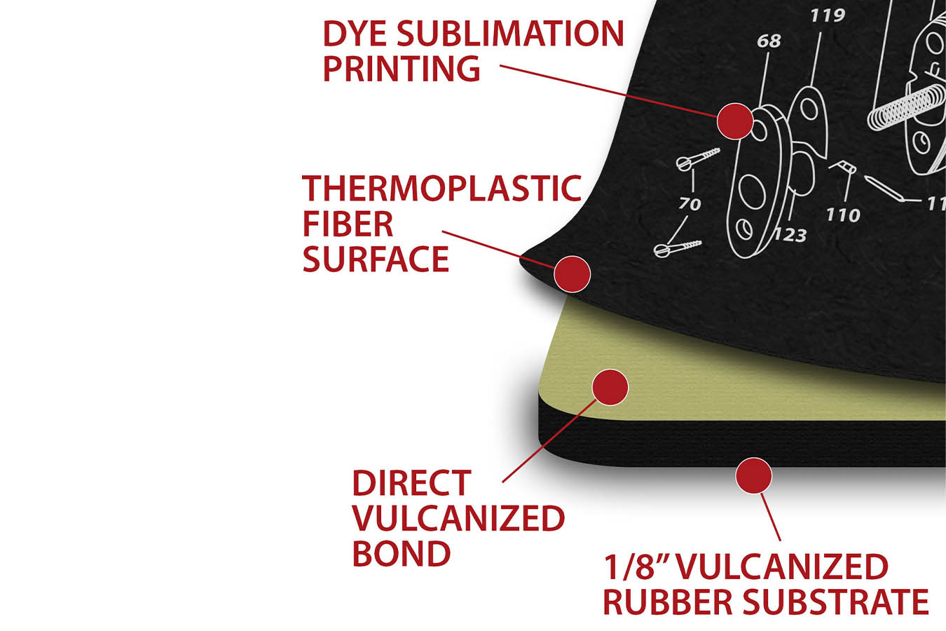 Tekmat Cut Away Gun Cleaning Mat, Glock