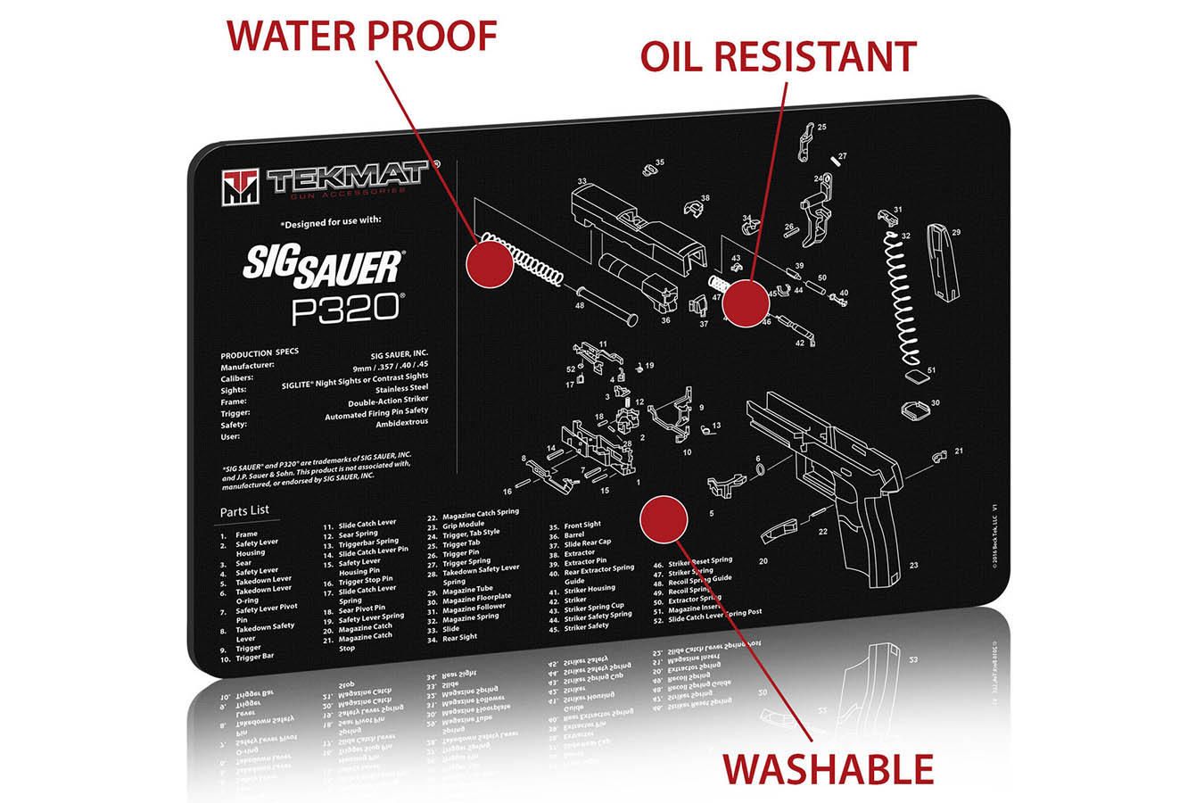 Tekmat Gun Cleaning Mat, Sig Sauer P320