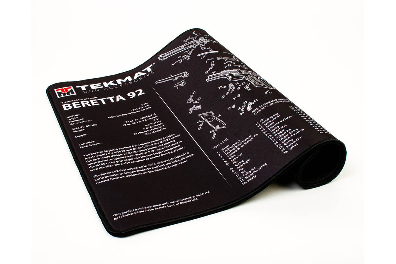 TEKMAT Ultra Premium Gun Cleaning Mat, Beretta 92