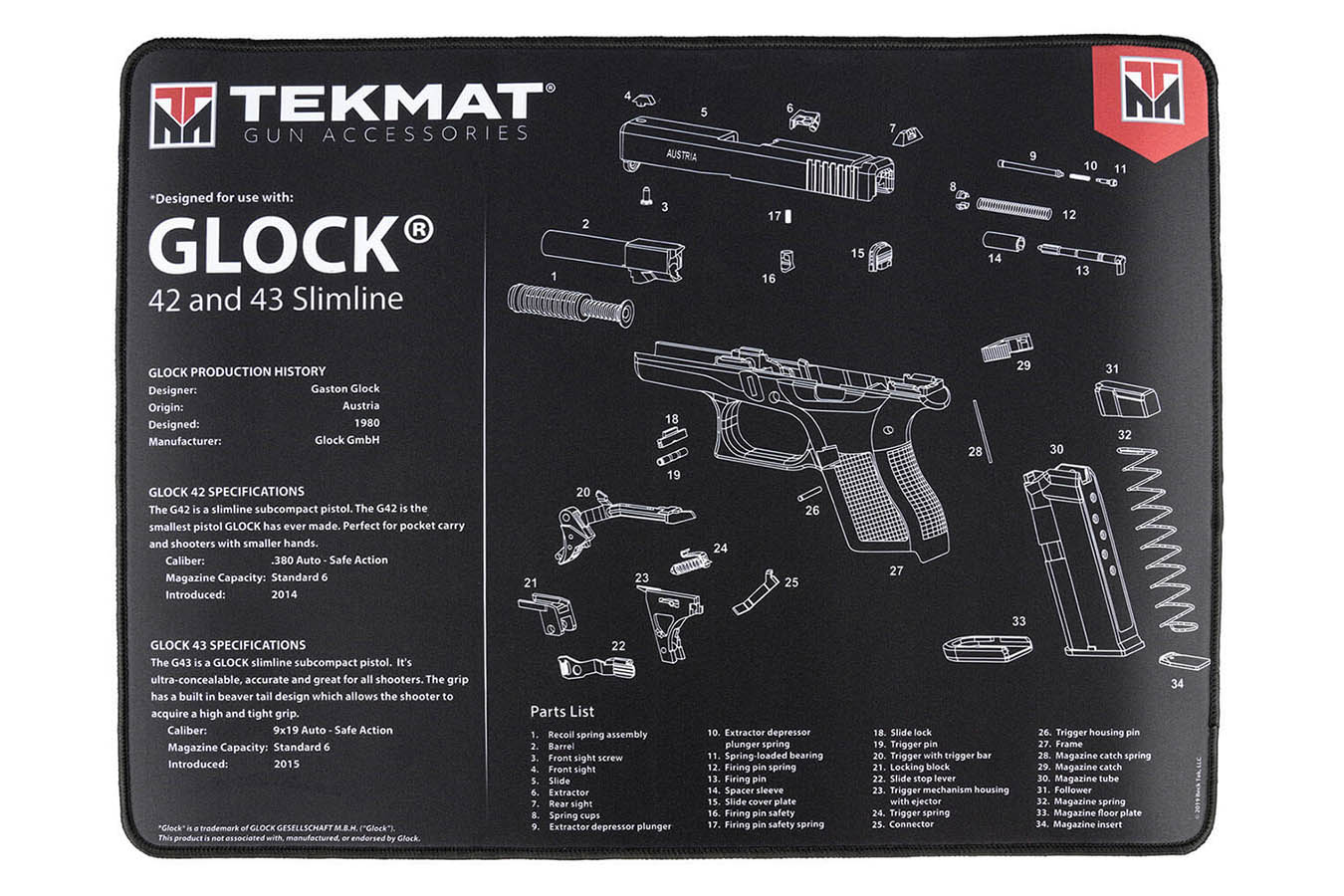 TEKMAT Ultra 20, Glock 42-43