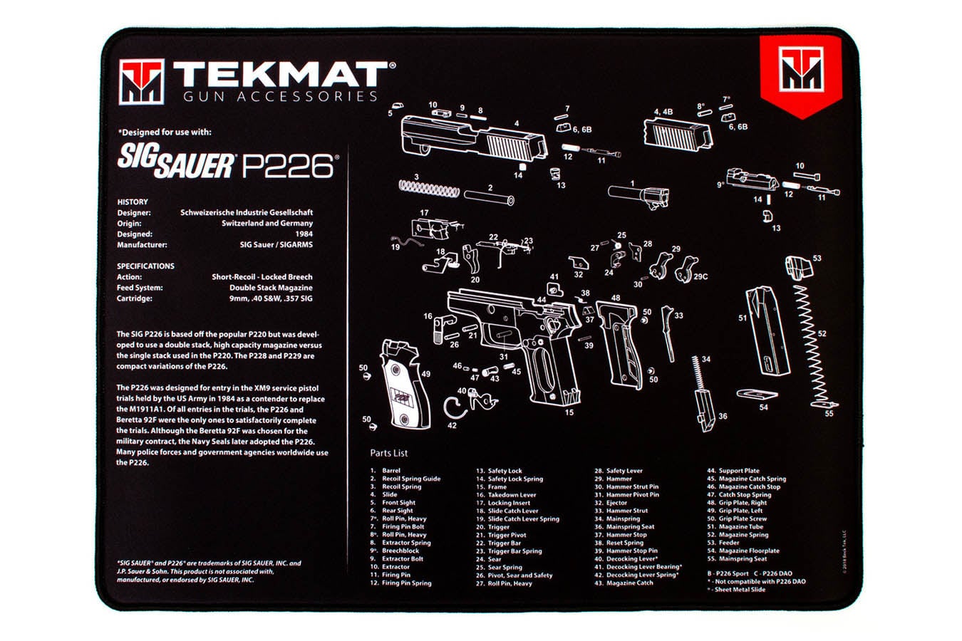 TEKMAT Ultra Premium Gun Cleaning Mat, Sig Sauer P226