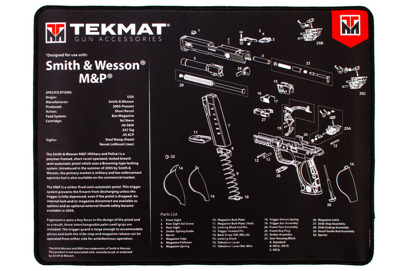 TEKMAT Ultra Premium Gun Cleaning Mat, SW MP