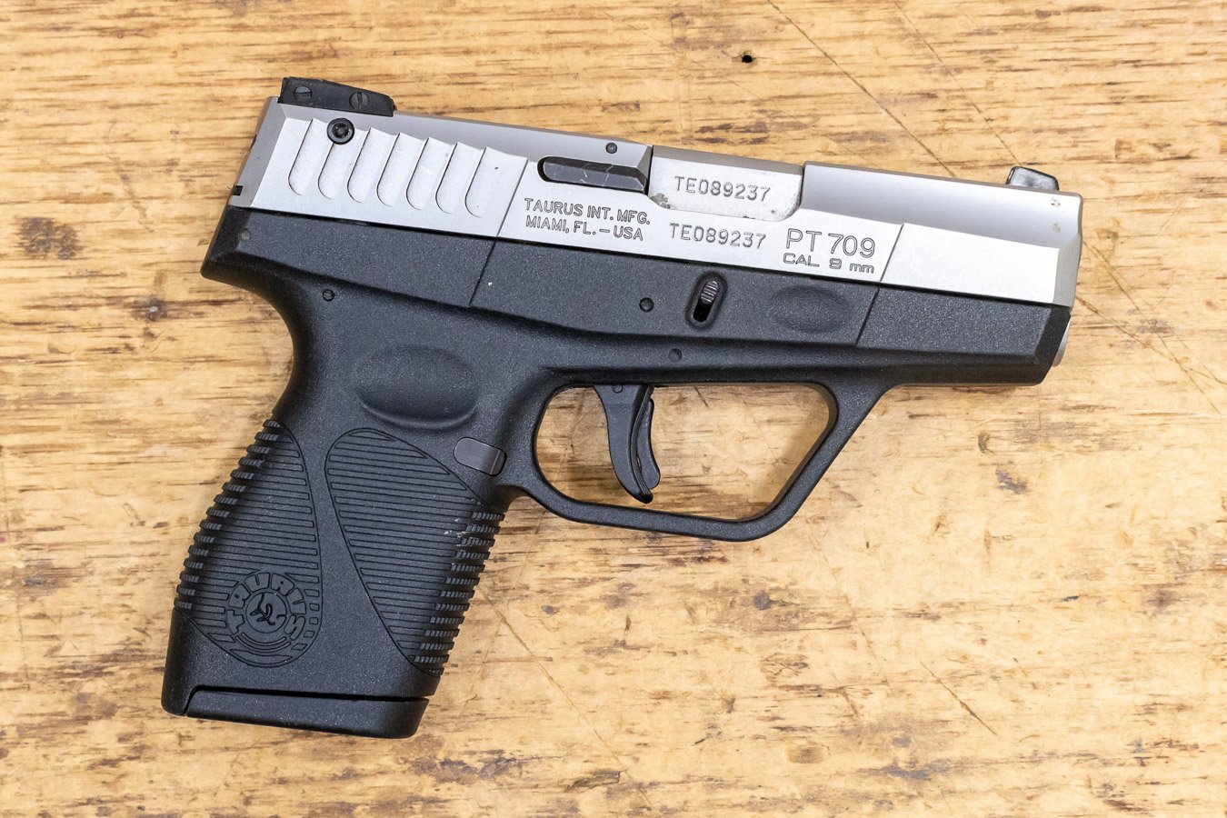 TAURUS PT709 Slim 9mm Stainless Police Trade-in Pistol