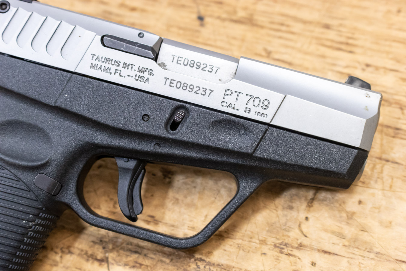 TAURUS PT709 Slim 9mm Stainless Police Trade-in Pistol