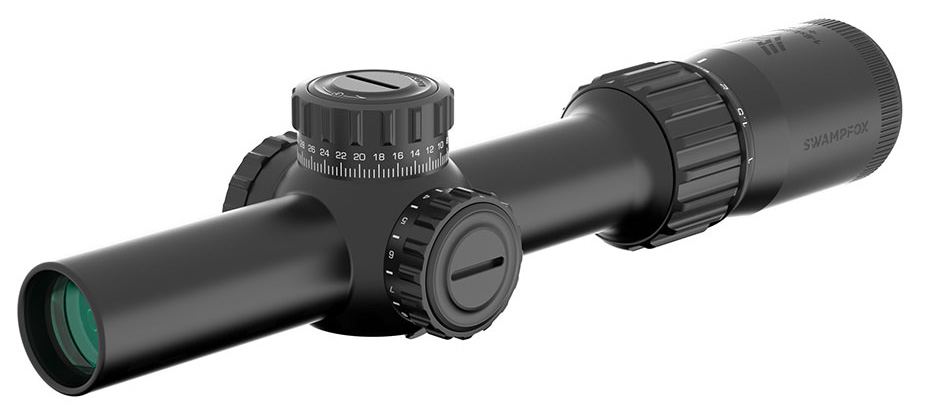 SWAMPFOX OPTICS TOMAHAWK II LPVO 1-4X24MM SFP ILLUMINATED RIFLE SCOPE