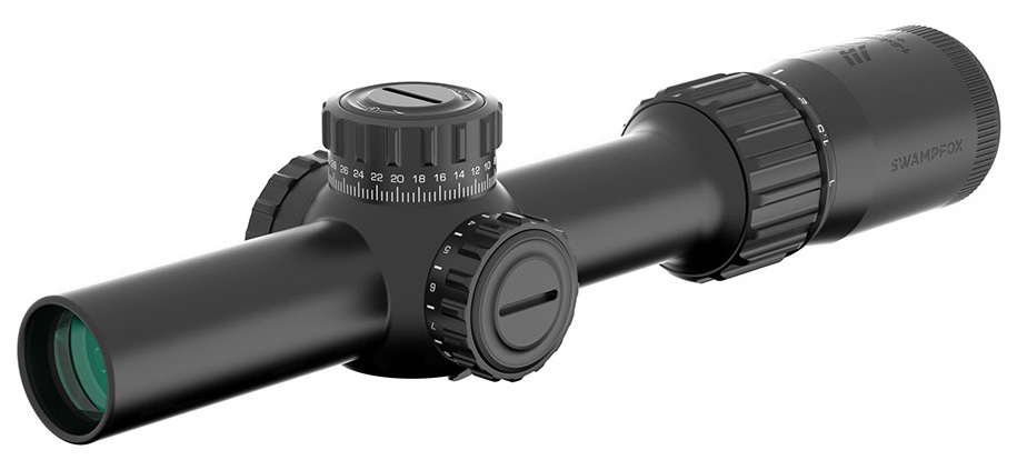 SWAMPFOX OPTICS  TOMAHAWK II LPVO 1-6X24MM SFP ILLUMINATED RIFLE SCOPE