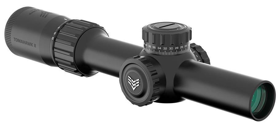 SWAMPFOX OPTICS TOMAHAWK II LPVO 1-6X24MM SFP ILLUMINATED RIFLE SCOPE