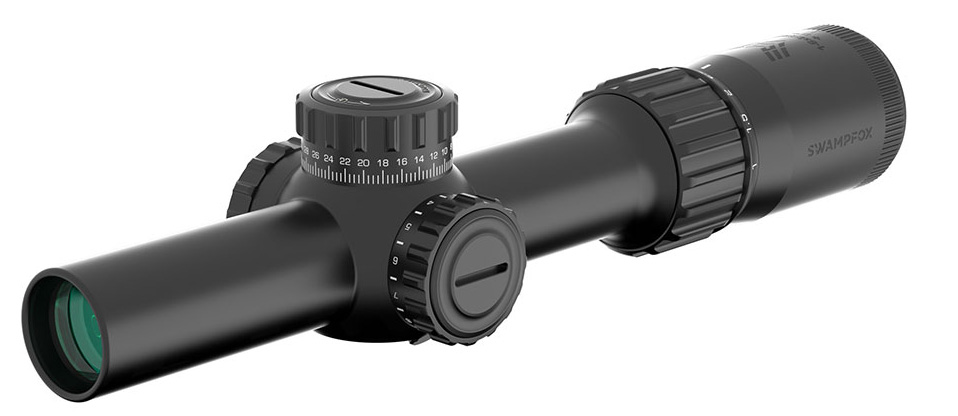 SWAMPFOX OPTICS TOMAHAWK II LPVO 1-6X24MM SFP ILLUMINATED RIFLE SCOPE