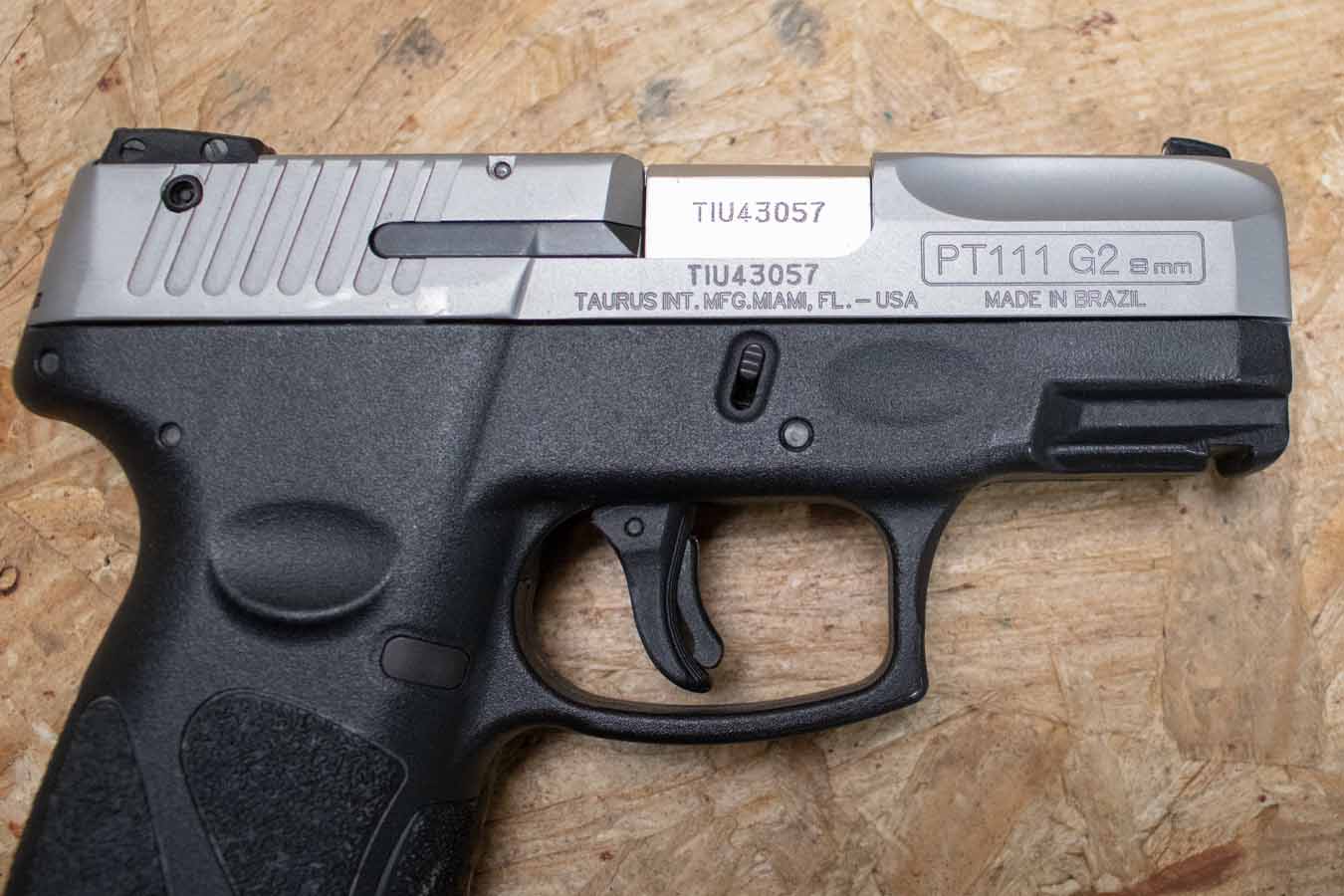 TAURUS PT111 G2 Millennium 9mm Police Trade-In Pistol with Stainless Slide
