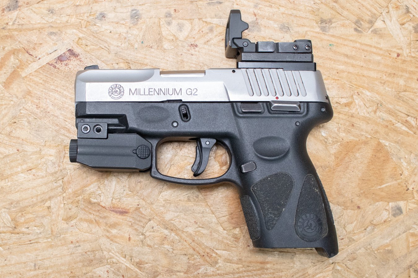 TAURUS PT111 G2 Millennium 9mm Police Trade-In Pistol with Optical Sight and Laser/Light (Mag Not Included)