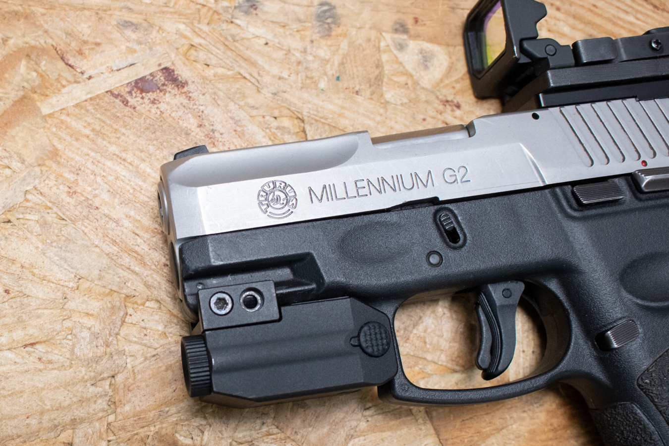 TAURUS PT111 G2 Millennium 9mm Police Trade-In Pistol with Optical Sight and Laser/Light (Mag Not Included)