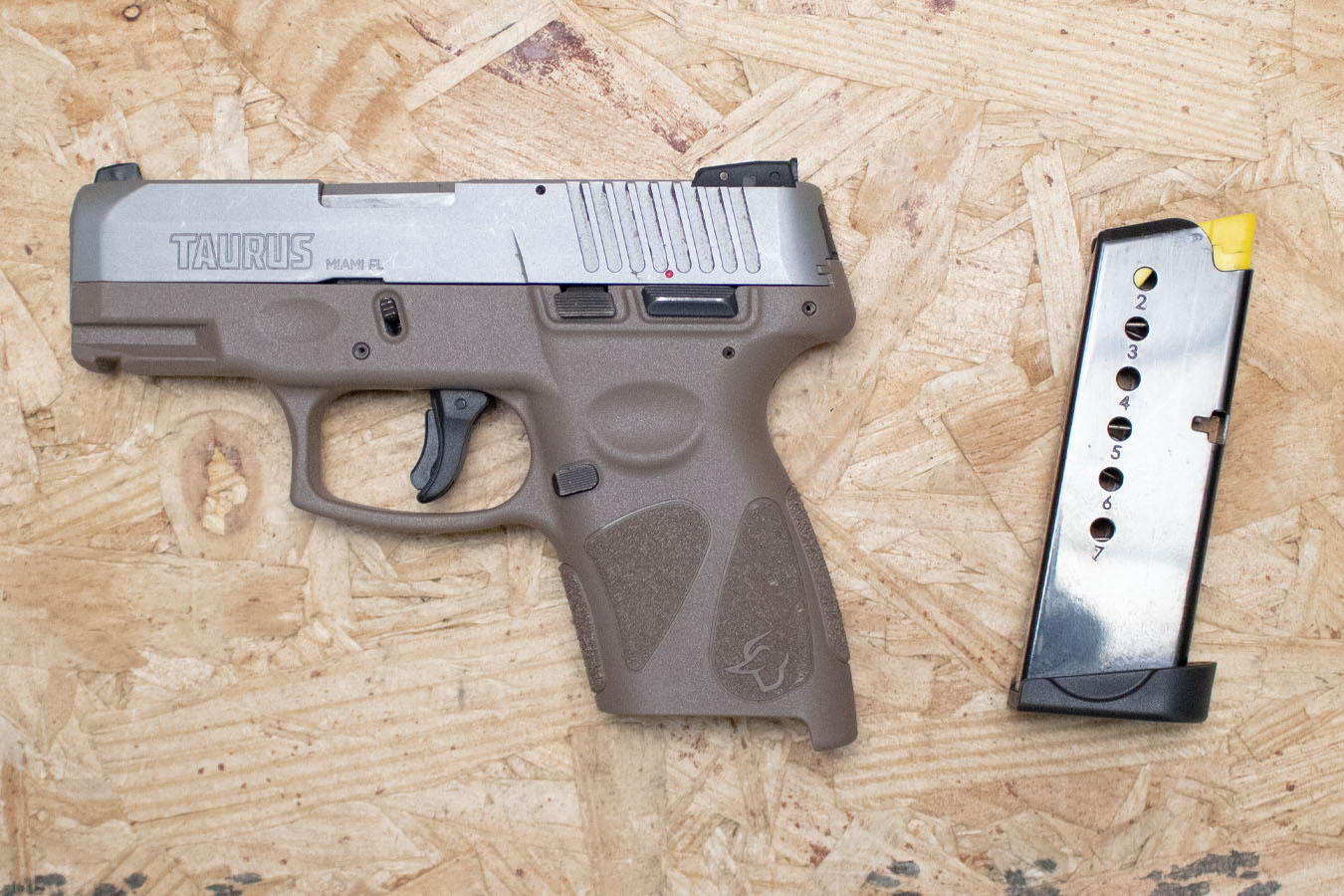 TAURUS G2S 9mm Police Trade-In Pistol with Stainless Slide FDE Frame