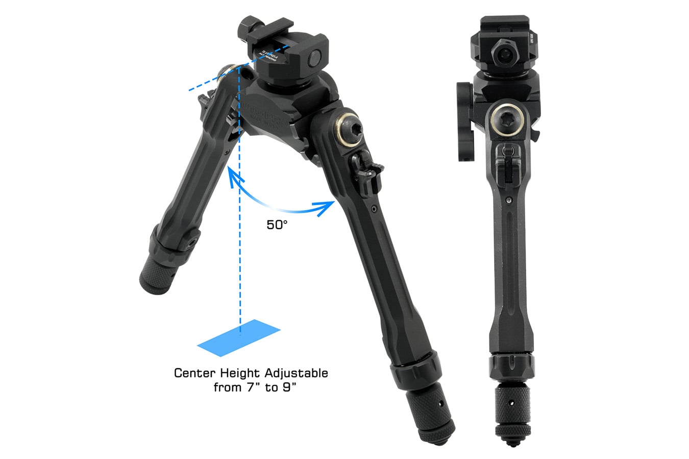 LEAPERS UTG Pro TBNR Picatinny Bipod 7-9in Center Height