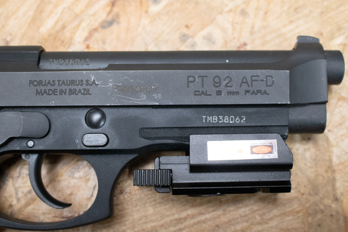 TAURUS PT92AF-D 9mm Police Trade-In Pistol with Laser