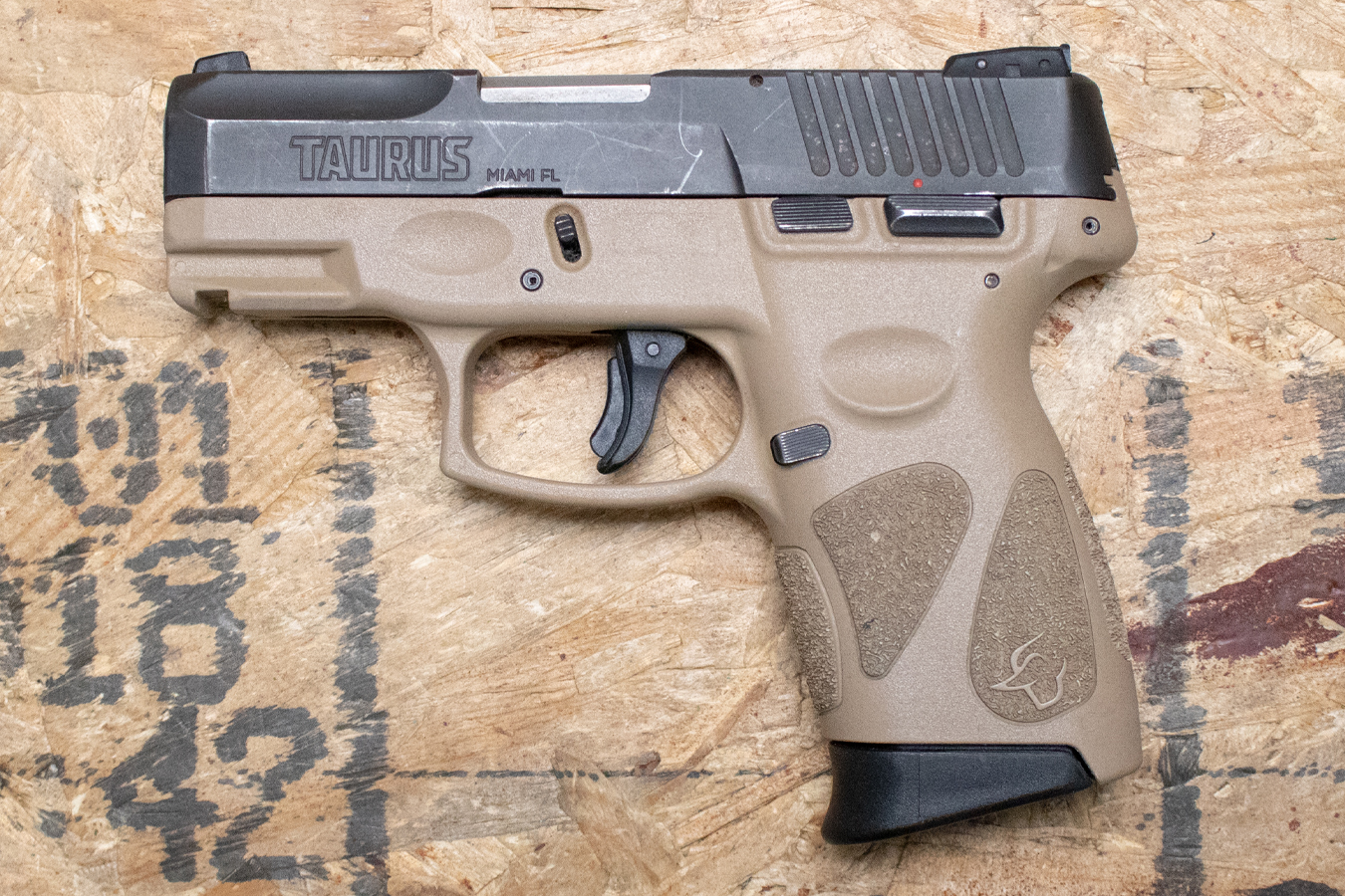 TAURUS G2C 9mm Police Trade-In Pistol with Manual Safety and Tan Frame