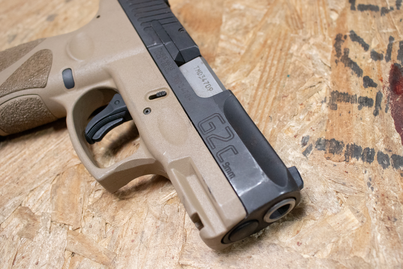 TAURUS G2C 9mm Police Trade-In Pistol with Manual Safety and Tan Frame