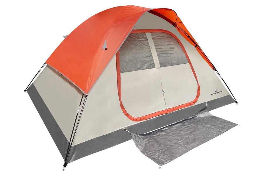 Black Sierra Equipment Pathfinder 5 Person Dome Tent Orange