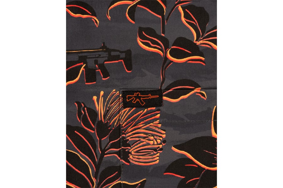 Retro Rifle Tropical Tiger Button Down Shirt