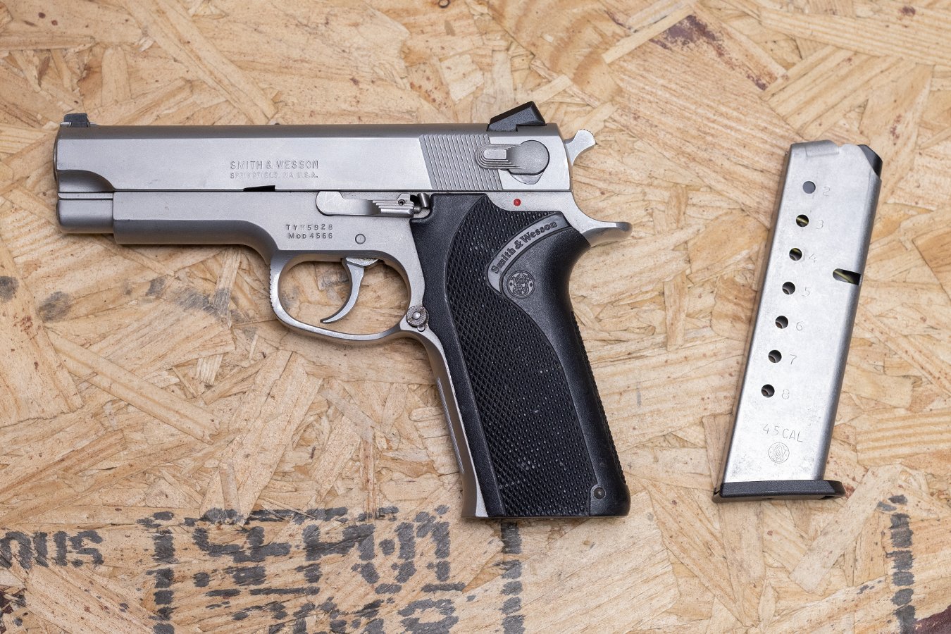 SMITH AND WESSON 4566 45ACP Stainless Police Trade-in Pistol