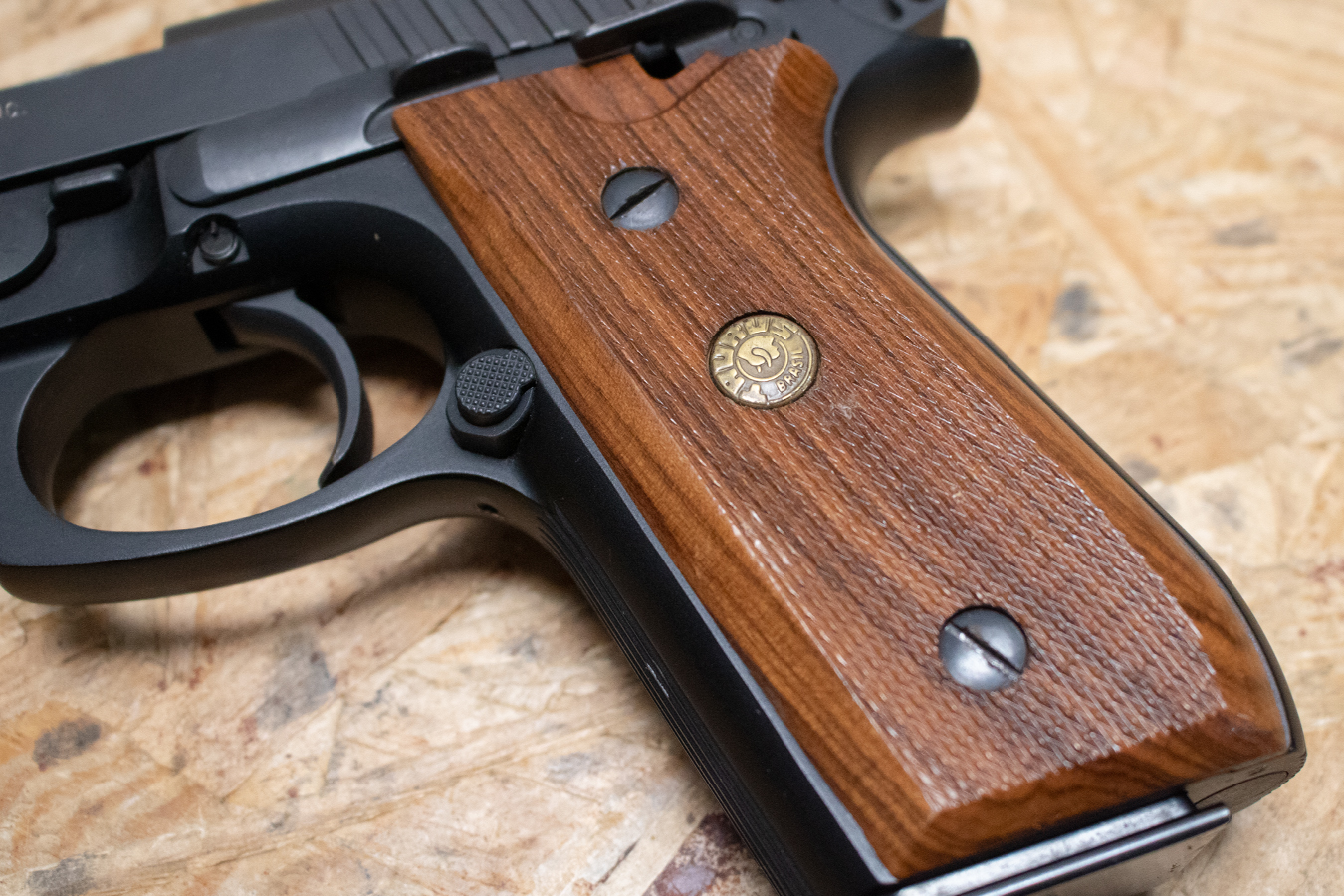 TAURUS PT92AF 9mm Police Trade-In Pistol with Wood Grips