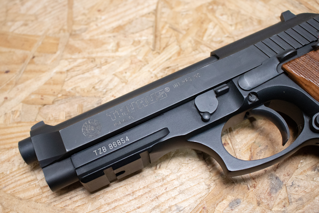 TAURUS PT92AF 9mm Police Trade-In Pistol with Wood Grips