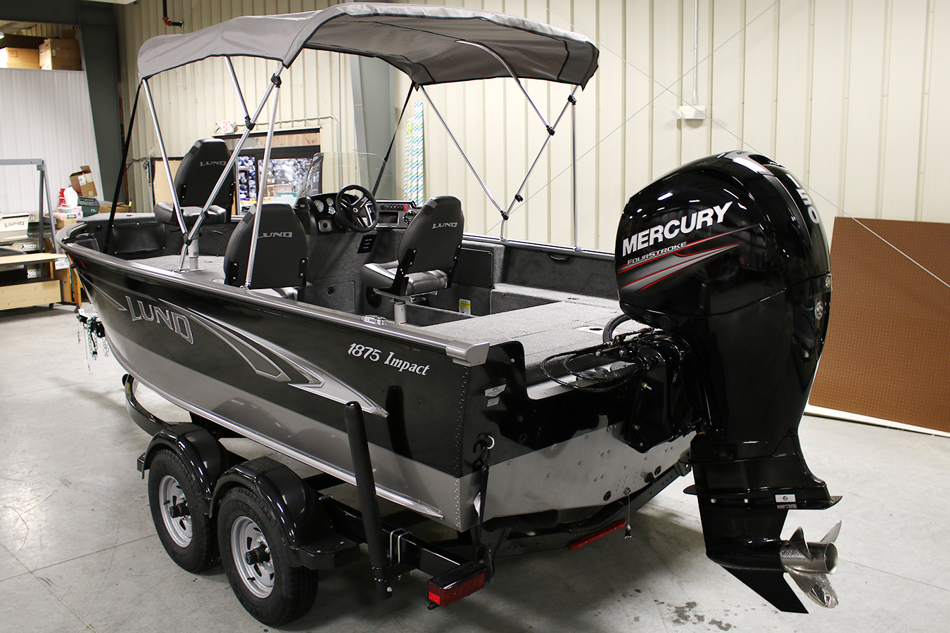 Lund 2018 1875 Impact SS with Mercury 160 EXLPT and Trailer Vance