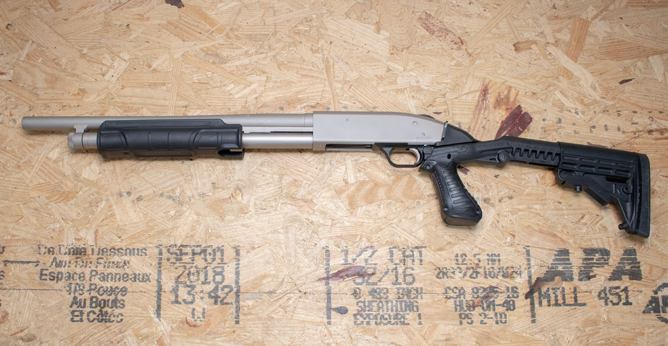 MOSSBERG 500 12 Gauge Used Trade-In Shotgun with Pistol Grip, Telescoping Stock