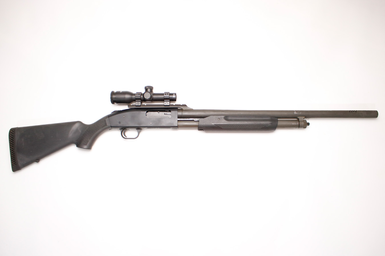 MOSSBERG 500A 12-Gauge Police Trade-in Pump-Action Shotgun w/ Scope