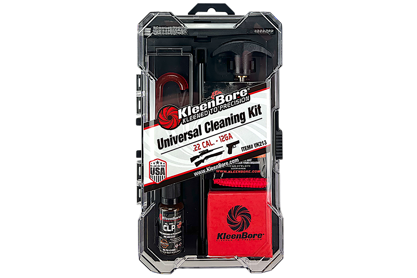 KLEEN BORE Universal Cleaning Kit .22 Cal-12 Gauge Handguns/Rifles/Shotguns
