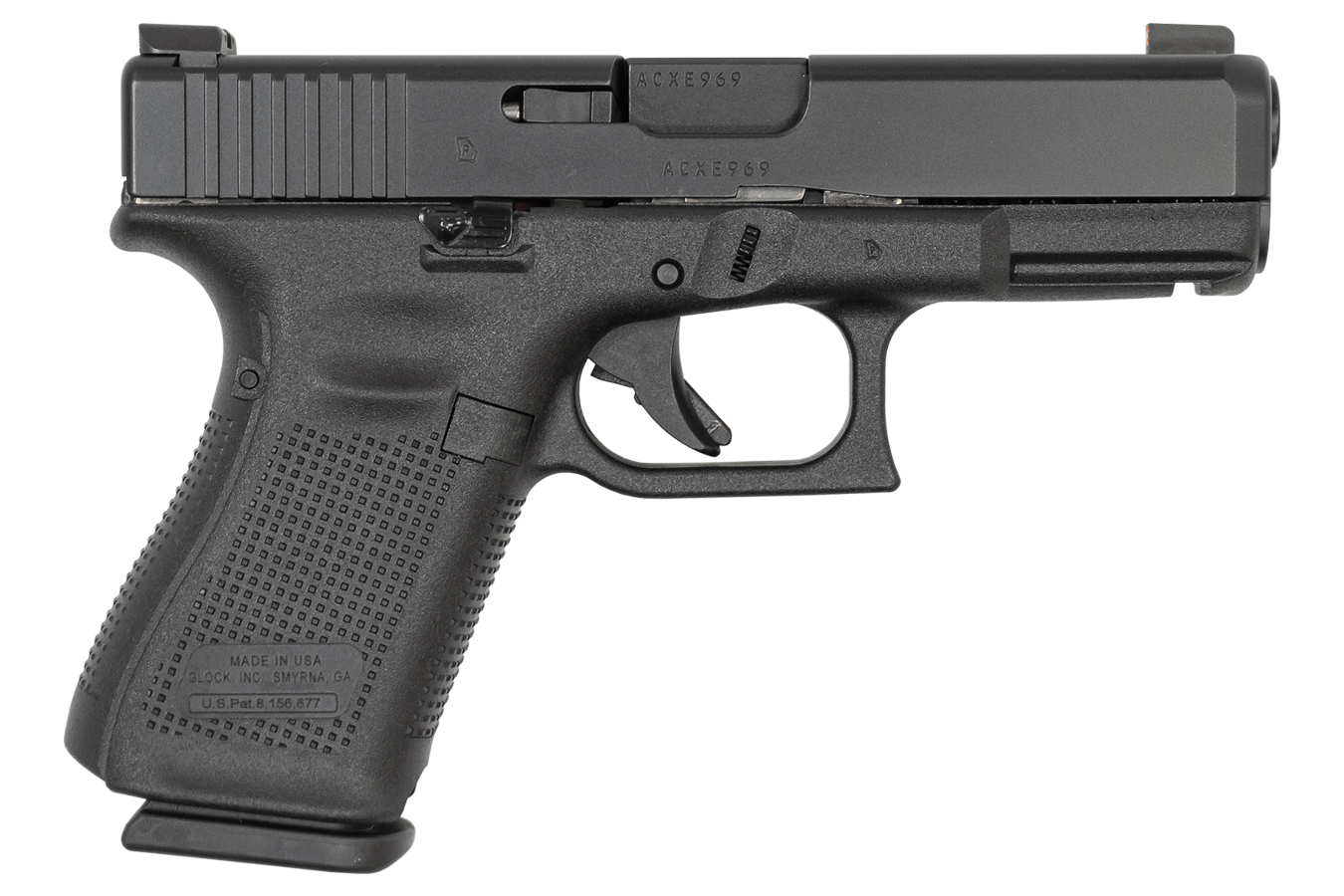 GLOCK 19M 9mm 15-Round Pistol with Ameriglo Bold Sights and Extended Slide Lock (Made