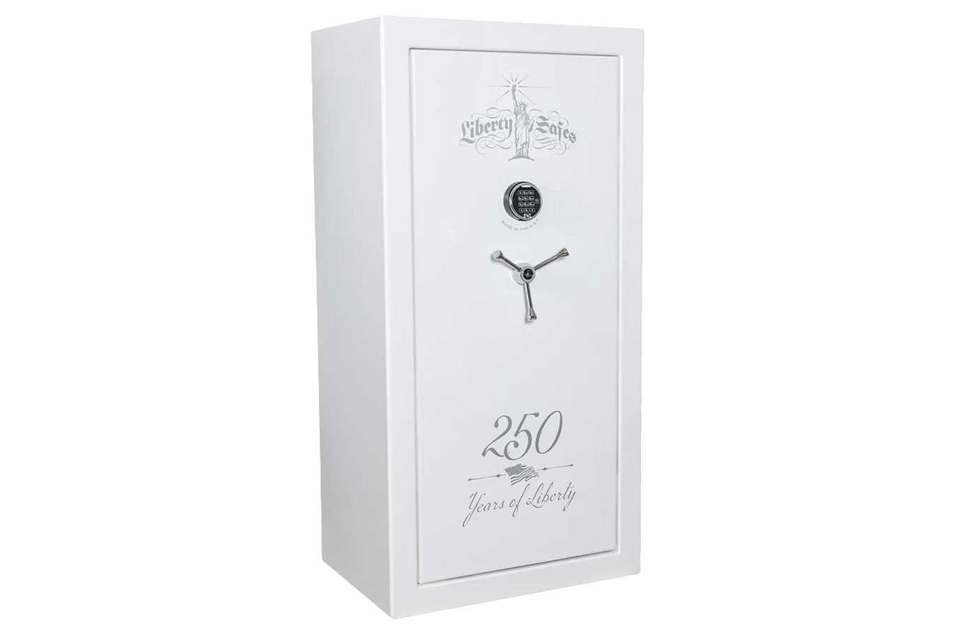 Liberty USA 30 250th Commemorative Icy White Gloss Finish Safe with E-Lock