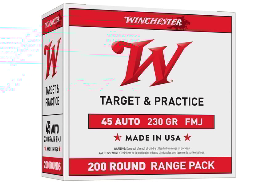 WINCHESTER AMMO 45 ACP 230 gr FMJ Target and Practice 200/Box