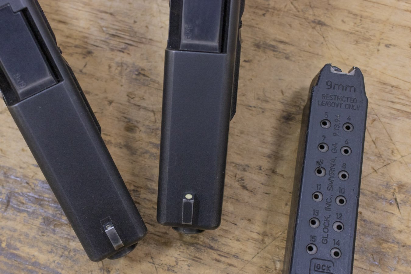 GLOCK 19 Gen3 9mm Police Trade-In Pistols with Night Sights