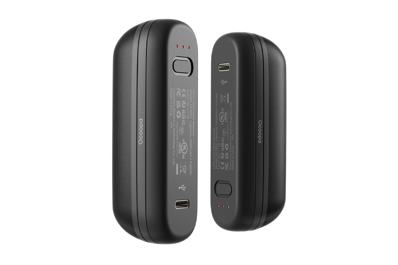 Ocoopa UT2s Mini Electric Hand Warmers Black