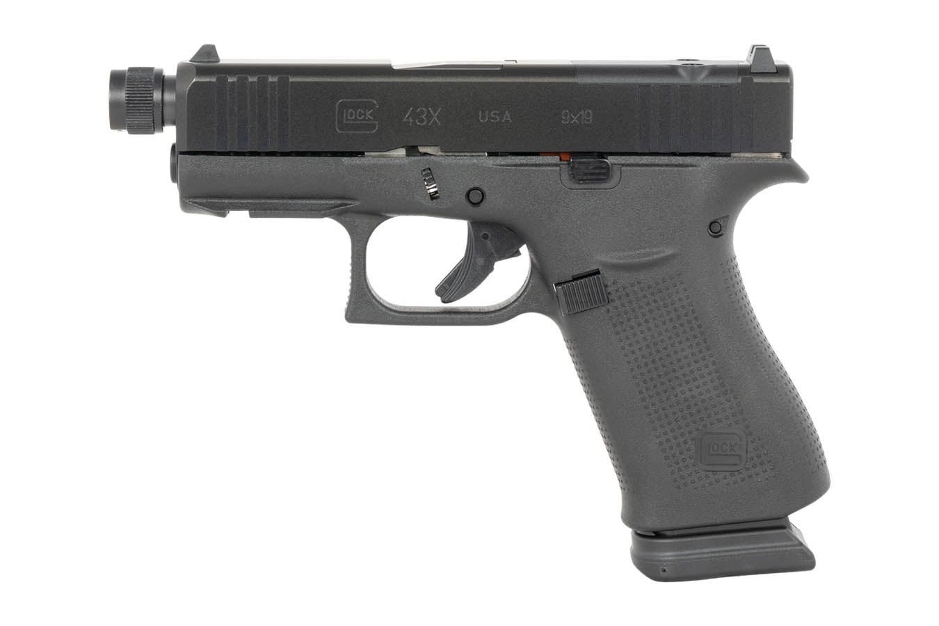 Glock 43x MOS 9mm Optic Ready 15+1 Pistol with Threaded Barrel