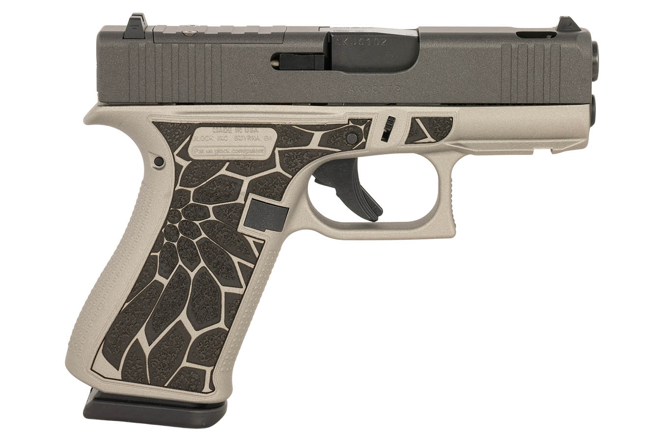 GLOCK 43X MOS 9mm Optic Ready Pistol with Titanium Cerakote Finish