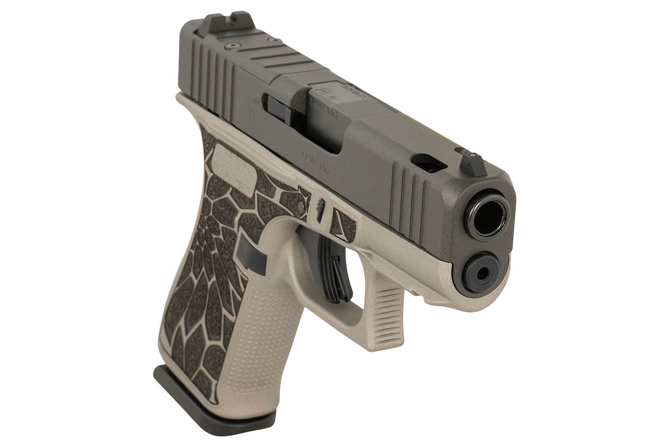 GLOCK 43X MOS 9mm Optic Ready Pistol with Ported Slide/Barrel and  Titanium Cerakote Finish Frame/Black Cerakote Slide