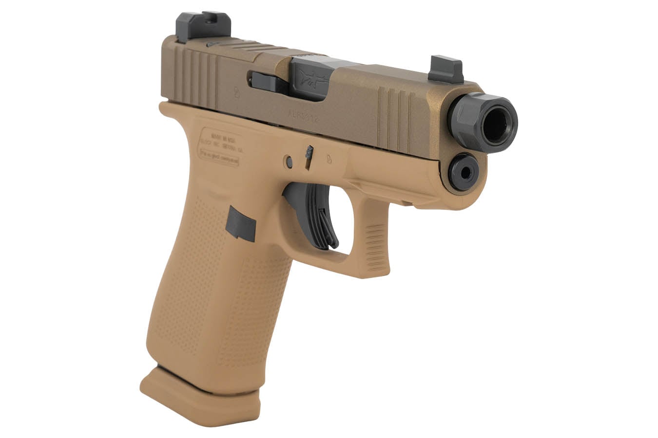 GLOCK G43X MOS 9mm Optic Ready Pistol with Threaded Barrel and FDE Finish