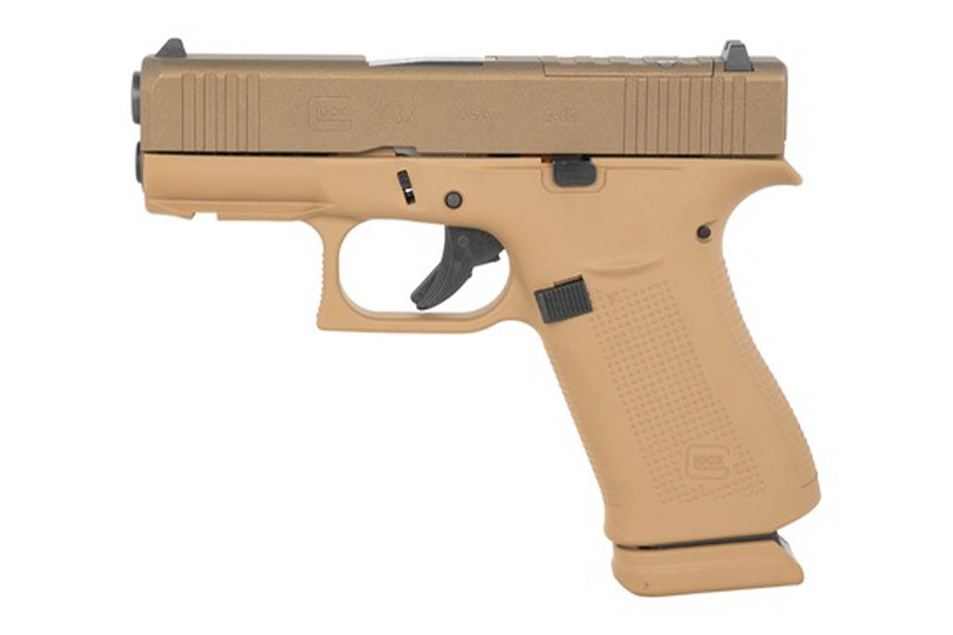 GLOCK 43x MOS 9mm Optic Ready Pistol with FDE Finish