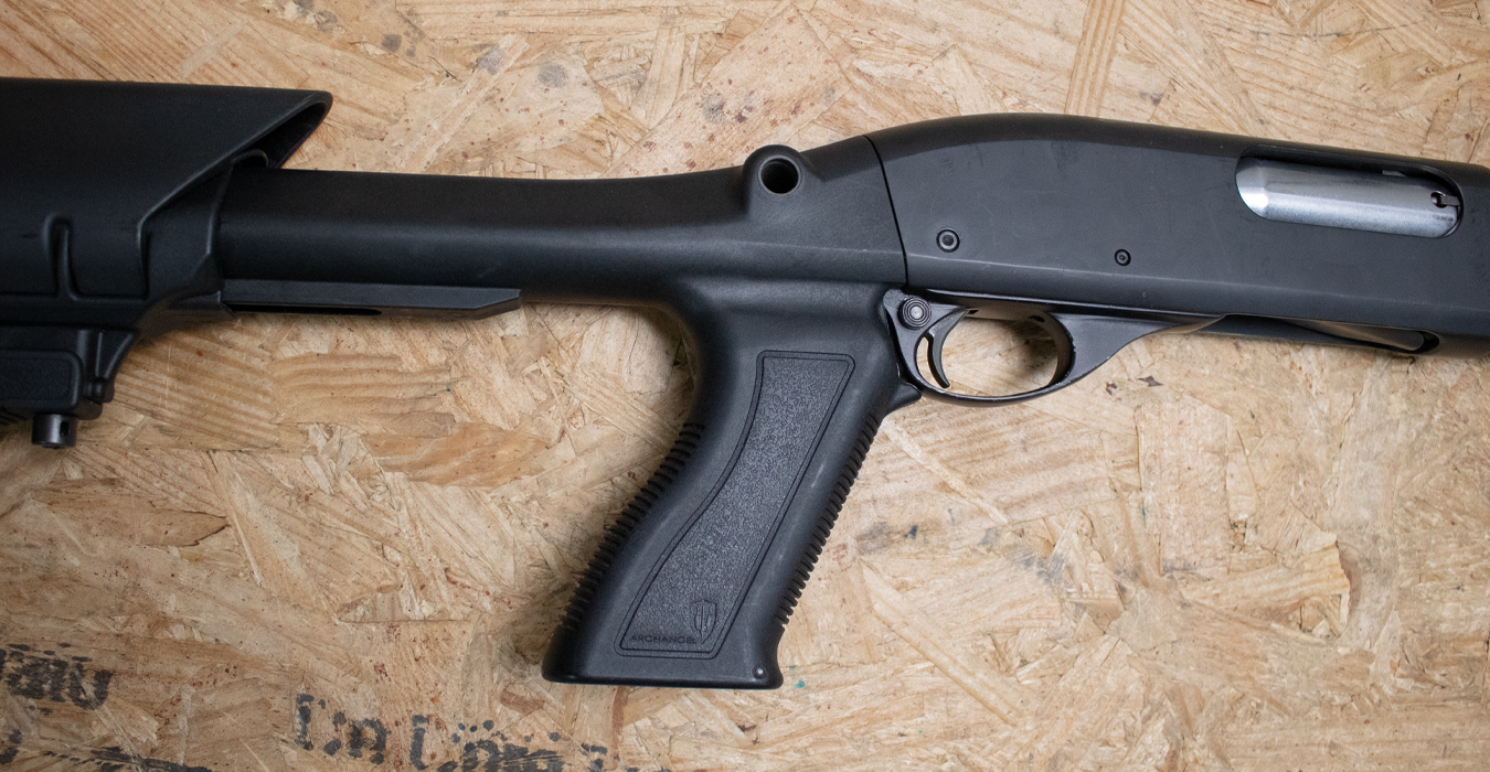 REMINGTON 870 Wingmaster 12 Gauge Police Trade-In Shotgun with Telescoping Stock and Vertical Grip