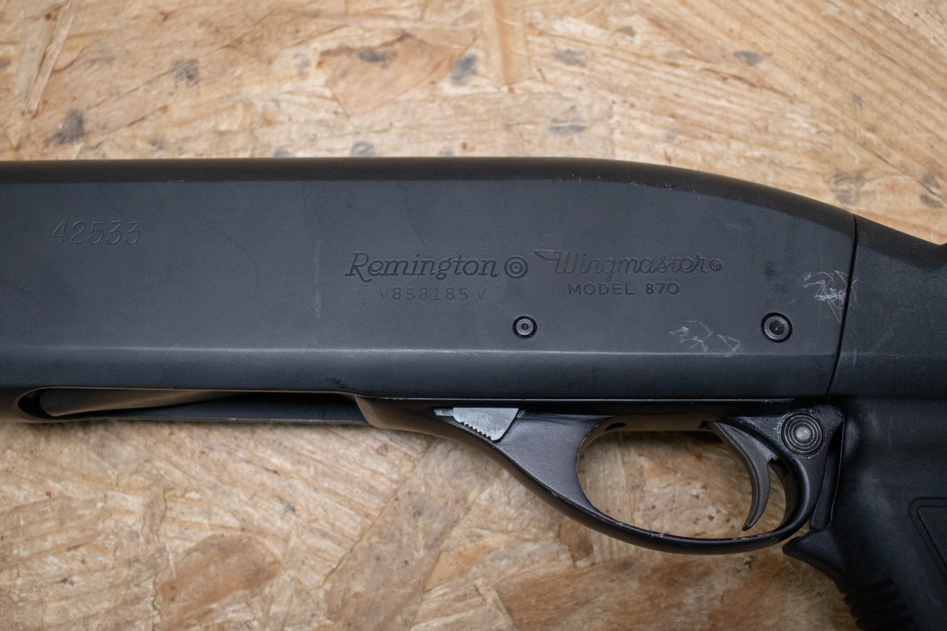 REMINGTON 870 Wingmaster 12 Gauge Police Trade-In Shotgun with Telescoping Stock and Vertical Grip