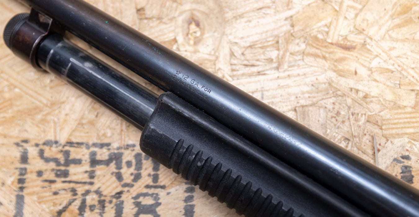 REMINGTON 870 Wingmaster 12 Gauge Police Trade-In Shotgun with Black Synthetic Stock