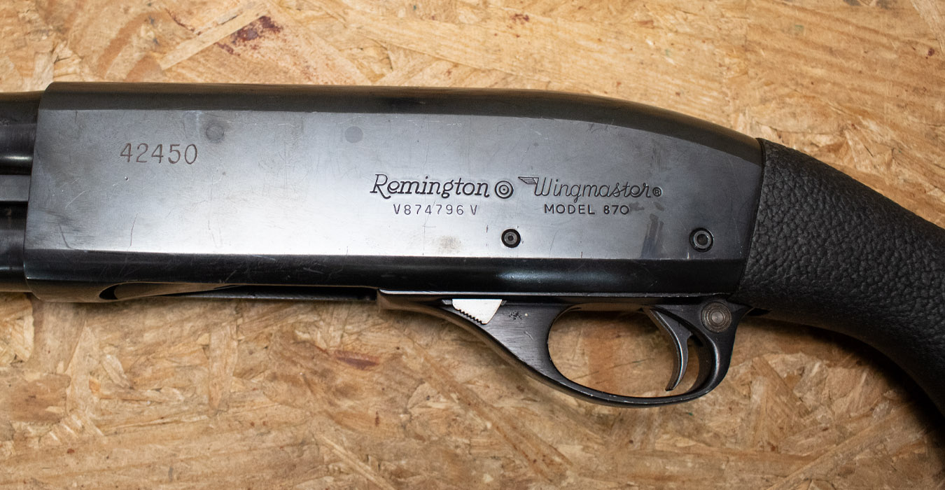 REMINGTON 870 Wingmaster 12 Gauge Police Trade-In Shotgun with Speedfeed Stock